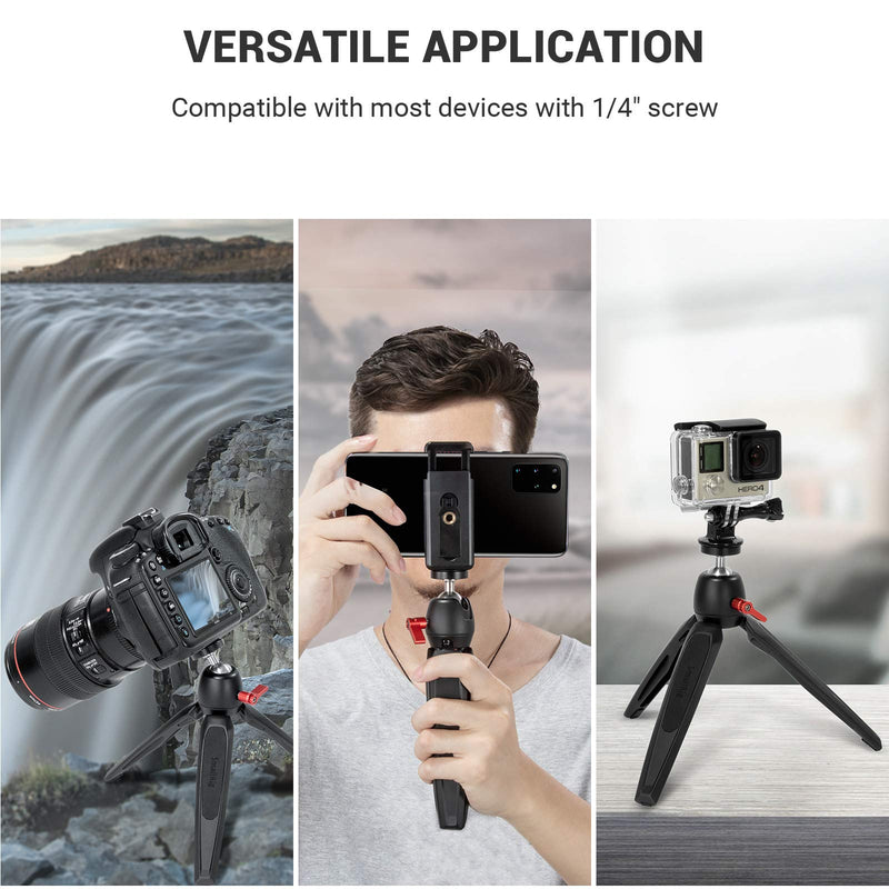 Mini Tabletop Tripod Stabilizer Grip, SmallRig Lightweight Portable Aluminum Alloy Stand with Swivel Ball Head for DSLR Cameras, Smartphones, Video Camcorders up to 22 pounds/10 kilograms - BUT2429