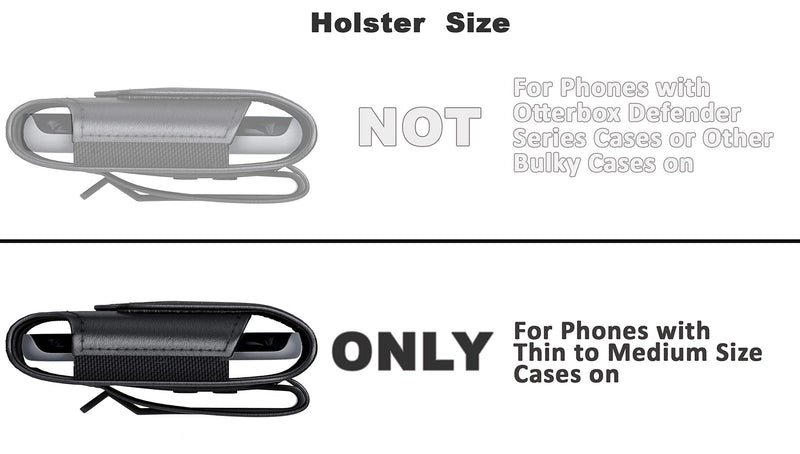 [AUSTRALIA] - De-Bin Belt Holster Case Designed for Samsung Galaxy S20 Fe, S10+, S8+, S9+, A20 A30 A50 A51 Belt Case Cell Phone Holster with Belt Clip Loops Phone Pouch Cover Fits Galaxy with Slim Case on- Black 