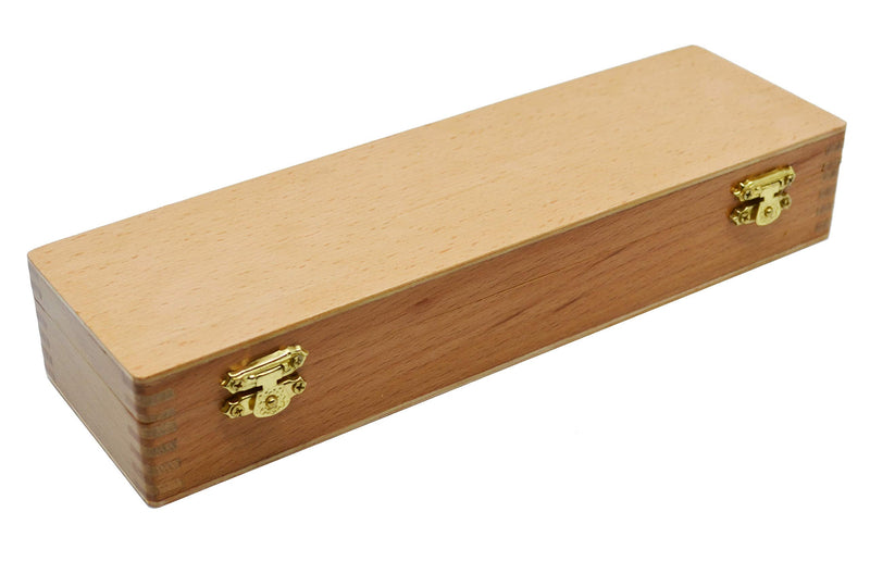 Wooden Slide Box for Size 45mm x 30mm Slides, Holds 50 Slides, Double Clasp Lid - Eisco Labs