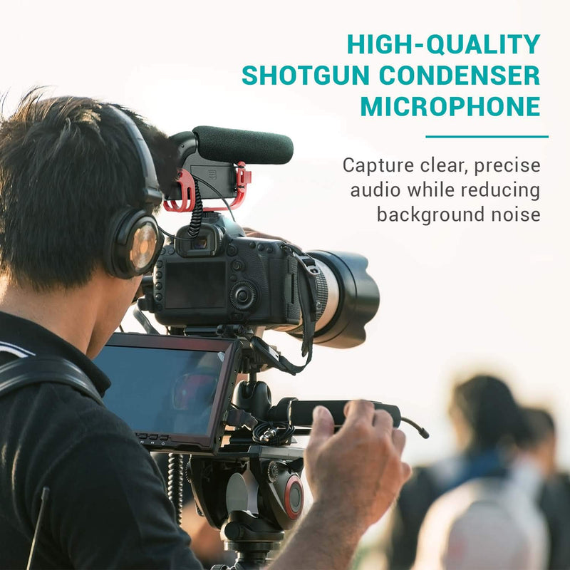 [AUSTRALIA] - Movo VXR4000R-PRO Directional Condenser Shotgun Microphone with Shockmount, Low Cut Filter, Audio Gain + Attenuation, Foam + Deadcat Windscreens and Case 