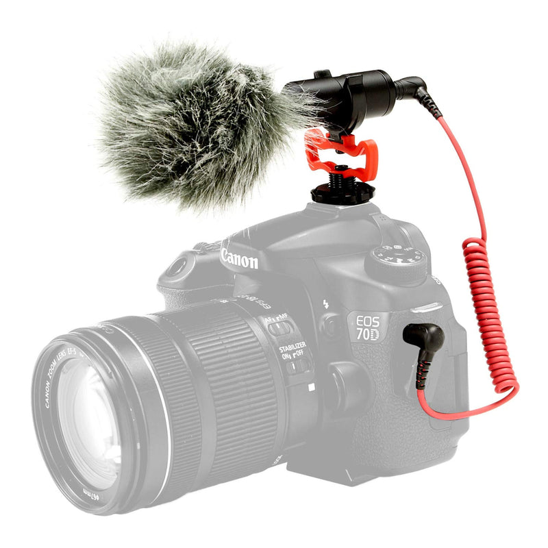 Koah Condenser Camera Microphone – Compact, Straight Facing Professional On Camera Cardioid Mic - for Sony, Panasonic, Canon, Nikon, Fuji, Olympus Cameras
