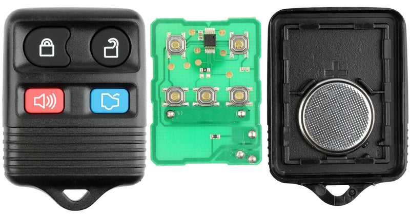 KeylessOption Replacement Keyless Entry Remote Control Car Key Fob - Black