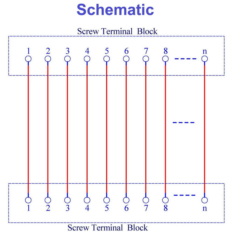 Screw Mount 30A/300V 20 Position Screw Terminal Block Distribution Module