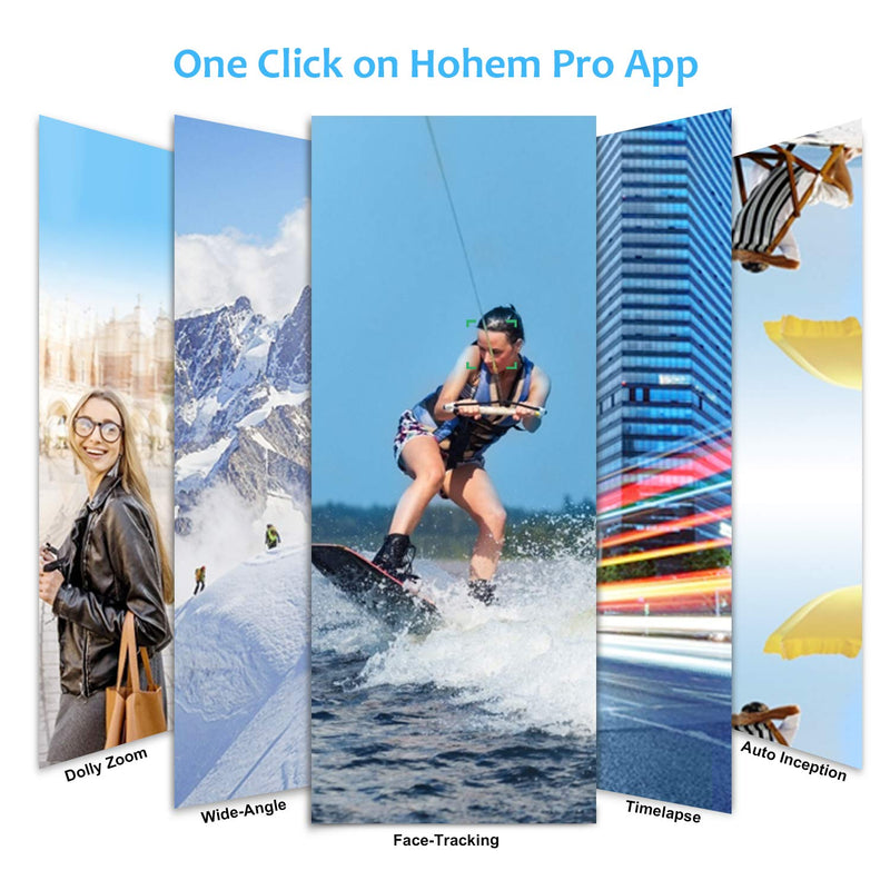 Hohem iSteady X, 3-Axis Foldable Lightweight Gimbal Stabilizer, Which is only 0.57Lbs, Supports Moment /Auto-Inception Mode, and is Compatible with iPhone 12/11 and Smartphones (0.57Lbs, Black)