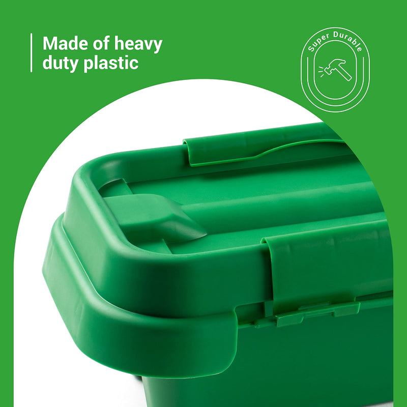 SockitBox – The Original Weatherproof Connection Box – Indoor & Outdoor Electrical Power Cord Enclosure for Timers, Extension Cables, Holiday Lights, Power Tools, Fountains & More – Size Small – Green