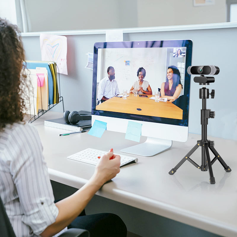 BILIONE Webcam Tripod Stand, Adjustable Small Desktop Stand for Webcam, Phone, Camera | Desk Tripod Holder for Logitech Webcam C922 C920S C920 C930e C615 C960 Brio and Other Devices with 1/4" Thread