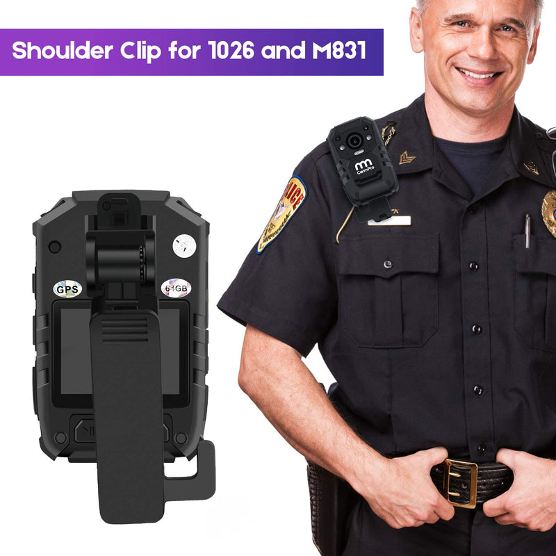 [AUSTRALIA] - CammPro Body Worn Camera Accessories Bundle Kit for Body Camera I826, Screw Clip+Car Charger+Suction Cup Mount+Shoulder Clip 