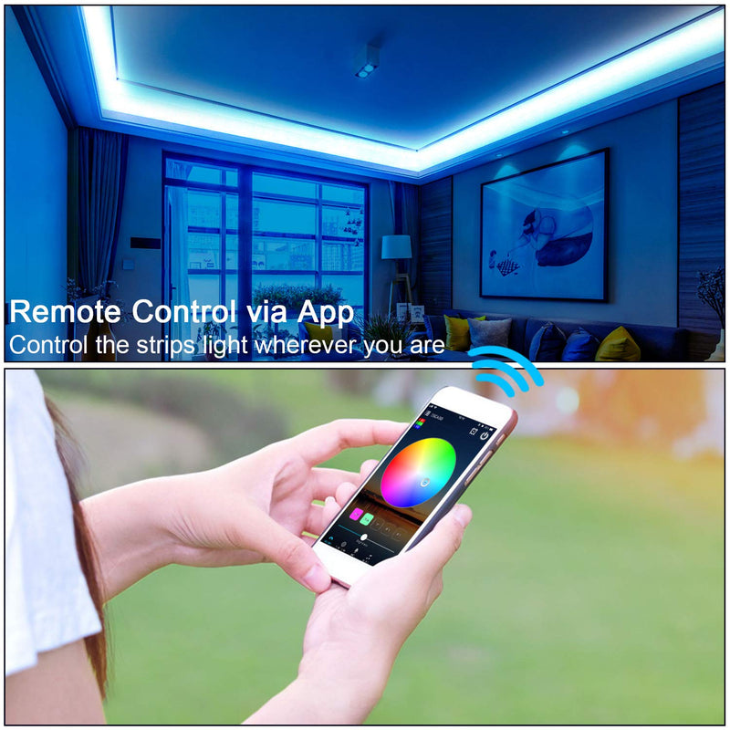 [AUSTRALIA] - Smart LED Strip Lights,Tsanhoo Color Changing LED Strip Lights,32.8ft RGB Light Strips,Waterproof LED Light Strips,Flexible LED Lights for Bedroom Home Kitchen Decoration 