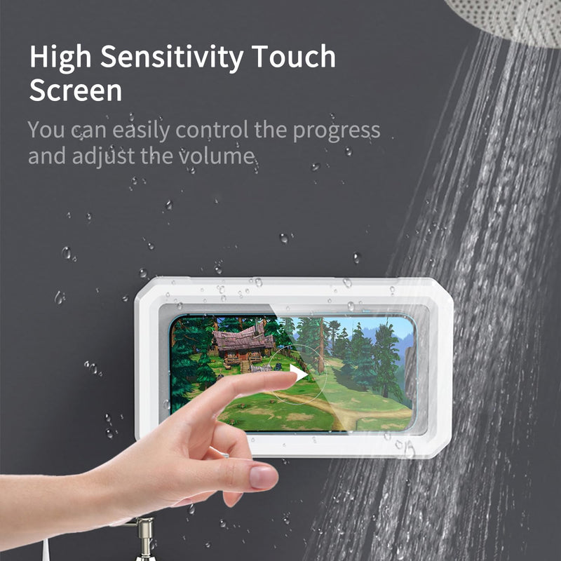 AFARER Shower Phone Holder Waterproof 360° Rotation Adjustable Shower Phone Case Holder, Wall Mirror Bathtub Kitchen Phone Mount Holder