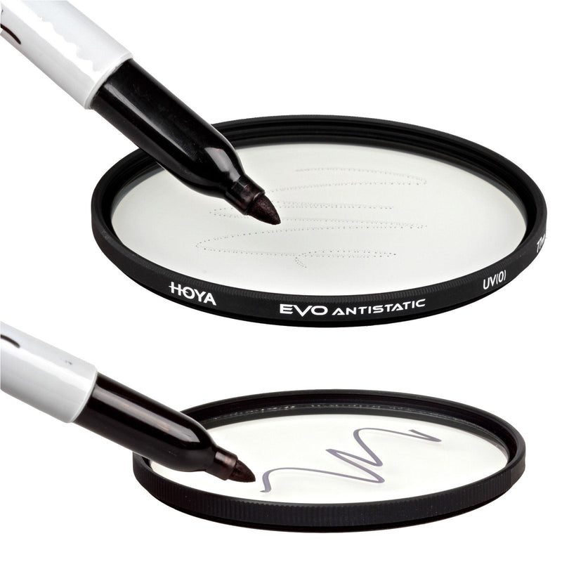 Hoya Evo Antistatic UV Filter - 67mm - Dust/Stain/Water Repellent, Low-Profile Filter Frame