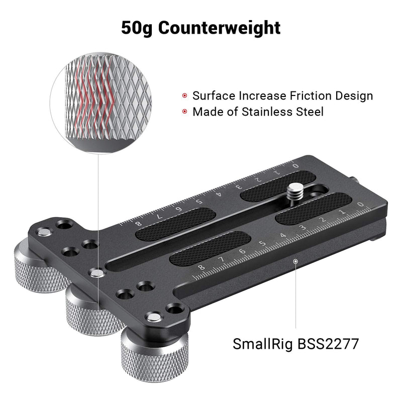 SMALLRIG Removable Counterweight 50g for DJI Ronin S/Ronin RS 2 / Ronin-SC/Ronin RSC 2 and Zhiyun Gimbal Stabilizers – AAW2459