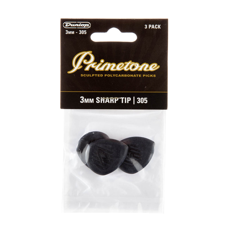 Jim Dunlop 477P305 Primetone Point Tip Guitar Pick Player Pack (Pack of 3) 305 3mm Player Pack 3 picks