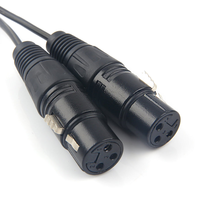 SiYear Unbalanced 3.5 mm (1/8Inch) mini jack Stereo TRS to Dual XLR 3 Pin female Interconnect Cable,Y splitter patch cable cord (1.5M/5FT) 3.5TRS-2 XLRF-1.5M