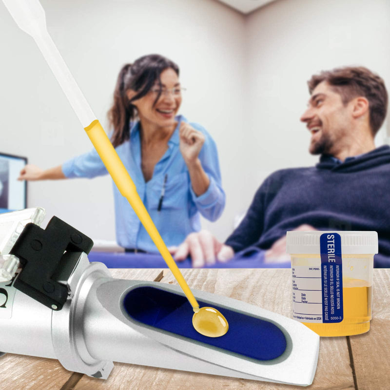 3 in 1 Scale Clinical Refractometer with 10~30°C ATC, Serum Protein 0~12g/dl, Urine Specific Gravity 1.000~1.050, Refractive Index 1.333~1.360 RI for Human Use. 3-in-1 Scale (Serum Protein, Urine, RI) for Human
