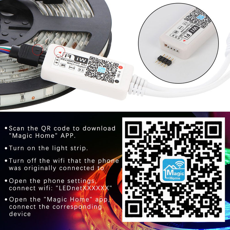 [AUSTRALIA] - Litake LED Strip Lights, WiFi Wireless Smart Phone APP Controlled Light Strip Kit 32.8ft 300 LEDs 5050 Waterproof IP65 LED Lights, Working with Android/iOS System, Alexa 