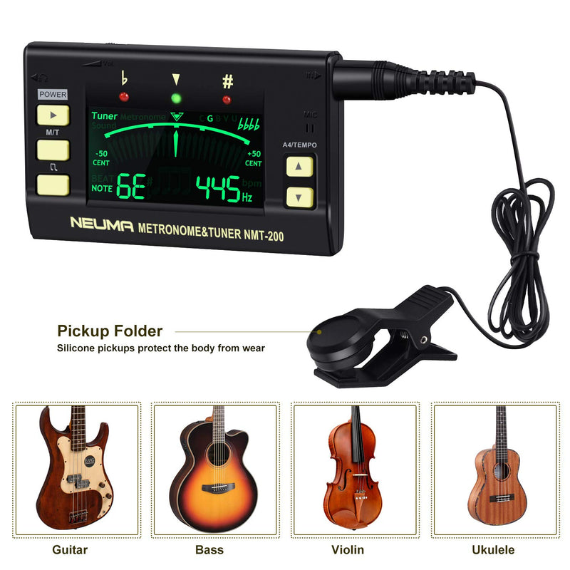 NEUMA Metronome Tuner for Guitar, Bass, Violin, Ukulele, Chromatic Instruments, 3 in 1 Digital Tuner Tone Generator