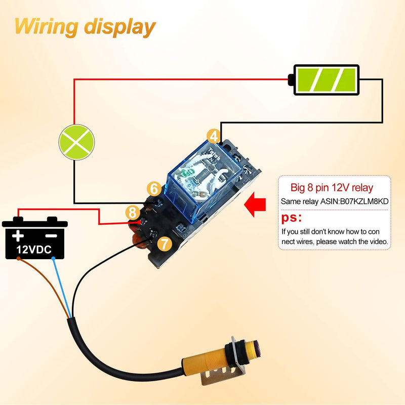 Taiss/photoelectric Sensor 30 cm Adjustable M18 Diffuse photoelectric Switch Sensor Optical Three Lines NPN NO (Normally Open) Proximity Switch 6-36VDC E3F-DS30C4
