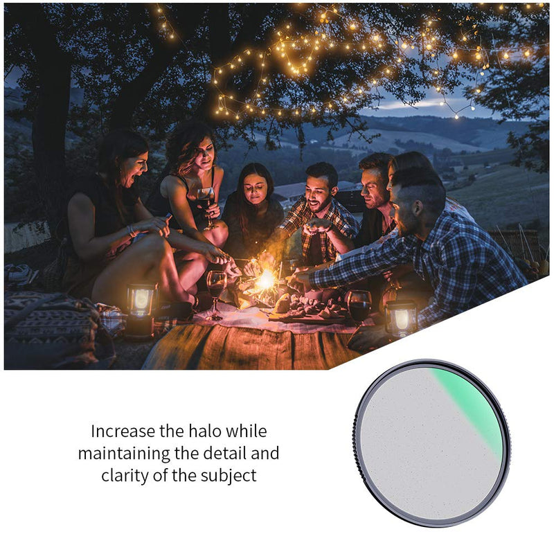 K&F Concept 52mm Black Soft Filter 1/4 Special Effects Filter Cinebloom Diffusion Effect Filter with Double Side Multi-Layer Coated, Waterproof/Scratch Resistant Dream Effect Filter for Camera Lens