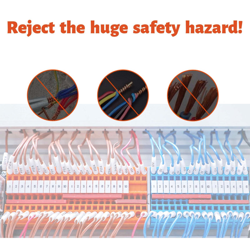 [AUSTRALIA] - Koverflame Lever Wire Nut Connector, Quick Wiring Cable Connector Push-in Conductor Terminal Block, Splicing Connectors for Circuit Inline (LT-6(DIN Rail), 10) LT-6(DIN rail) 