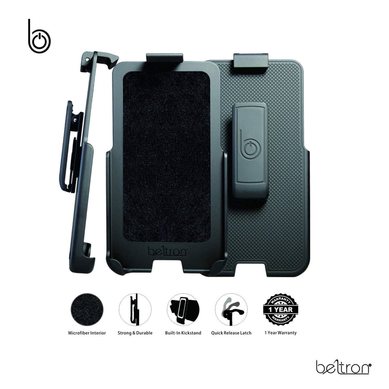 BELTRON Belt Clip Holster Compatible with OtterBox Symmetry for iPhone 7/8, iPhone SE 2020, SE 3rd Generation 2022 (case not Included) - Features: Secure Fit, Quick Release Latch & Built-in Kickstand