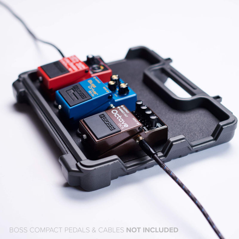 BOSS BCB-30X Ultra-Portable Guitar Effects Pedal Board And Case with Integrated Lid | Small, Durable And Rugged Protection, Customisable for Your Guitar Pedals