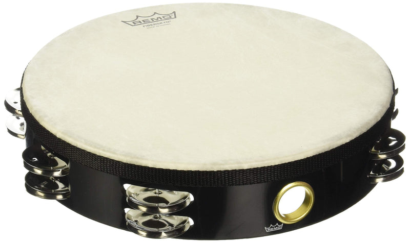 Remo TA-5210-70 Fiberskyn Tambourine - Quadura Black, 10"