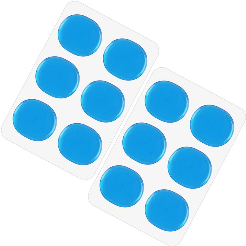 Drum Damper Gel Pads Transparent Blue Silicone Drums Silencer for Snare Drum Kit Set of 12