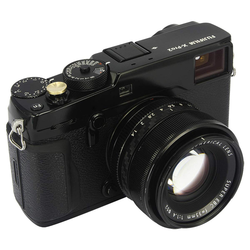 [AUSTRALIA] - Haoge Metal Shutter Release Button for Fujifilm X-E4 X-E2 X-E2S X-E3 X-T4 X-T3 X-T30 X-T20 X-Pro3 X-Pro2 X100v X100T X100S X100F and Leica M8 M9 M240 M24oP M10 M-E M-P M9-P M-A Concave Surface Golden Concave - Golden 