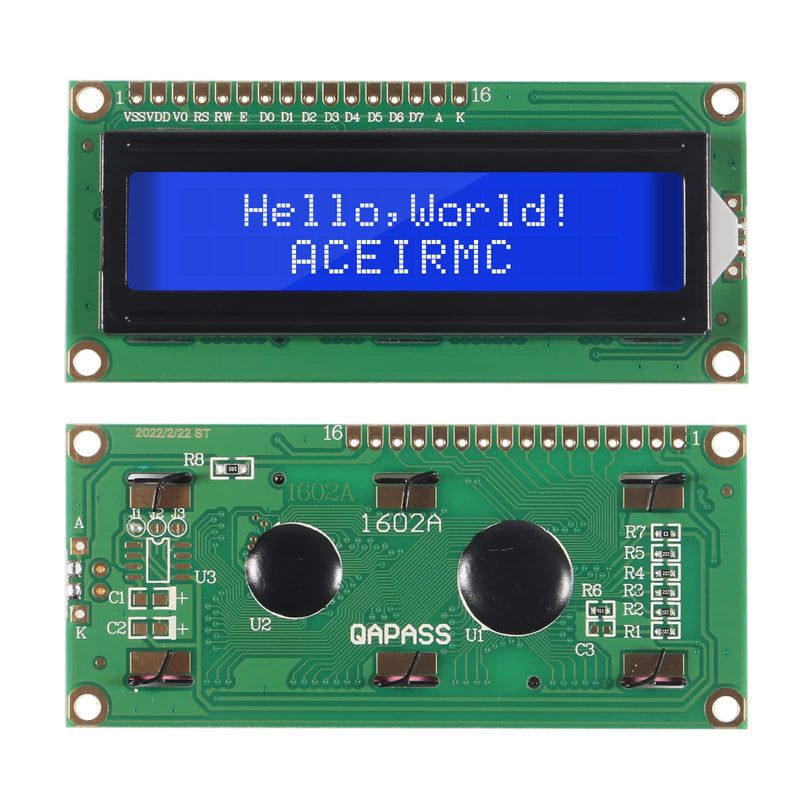 ACEIRMC 4pcs HD44780 IIC I2C 1602 LCD Display with IIC I2C TWI SPI Serial Interface Adapter 1602 LCD Display Blue Backlight for Arduino R3 Mega 2560
