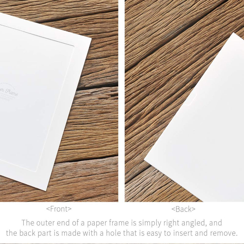 Monolike Paper Photo Frames 11x14 Inch White 5 Pack - Fits 11"x14" Pictures 11x14 White 5p