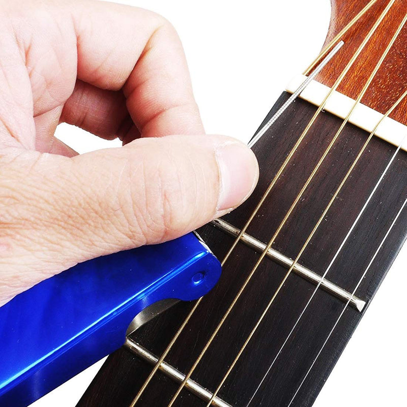 Hidear Guitar Sanding Tool,Guitar Bass Ukulele Nut Bridge Saddle Grooves Sanding Files Tool Kit Electric Acoustic Guitar Part DIY Tools