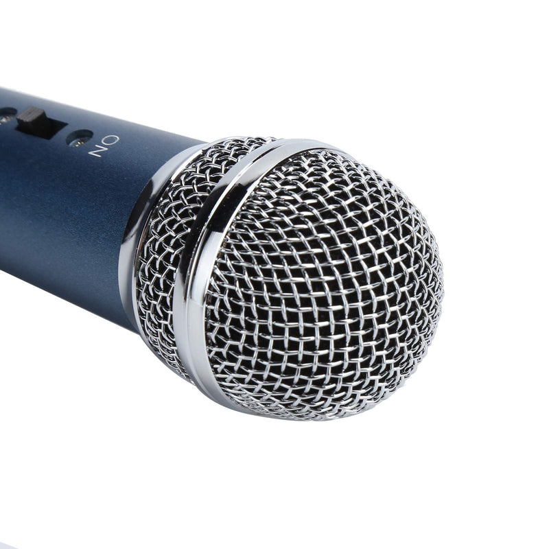 Lazmin112 Handheld Microphone, Wired Cardioid Pointing Condenser Mic with UShaped 3.5mm Audio Adapter, Realtime Monitoring, for Computer Karaoke(blue) blue