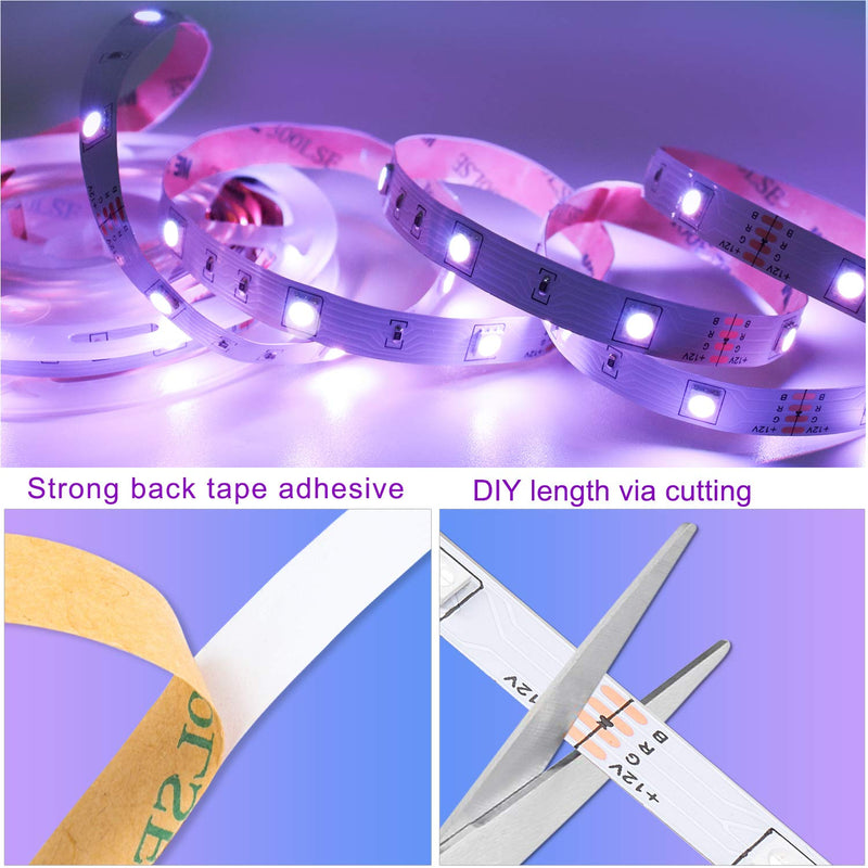 [AUSTRALIA] - SZ-Climax Smart WiFi Colorful RGB LED Strip Lights Compatible with Alexa, Google Home Brighter 5050 LED, 16 Million Colors App Controlled Music Rope Light for Home, Party, for iOS Android (16.4FT/5M) 16.4FT/5M 