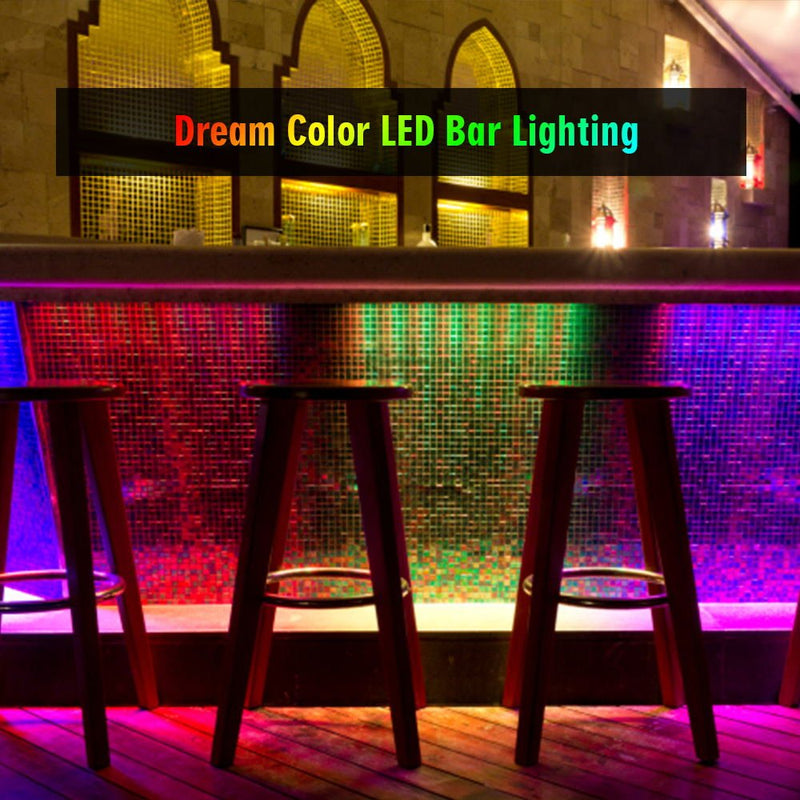 [AUSTRALIA] - Dream Color LED Light Strips Kit 16.4 Ft SMD 5050 Addressable Pixel UCS1903 RGB Waterproof IP67 Flexible Light Strip with Remote Control and DC12V Power Supply for DIY Lighting and Outdoor Lighting 