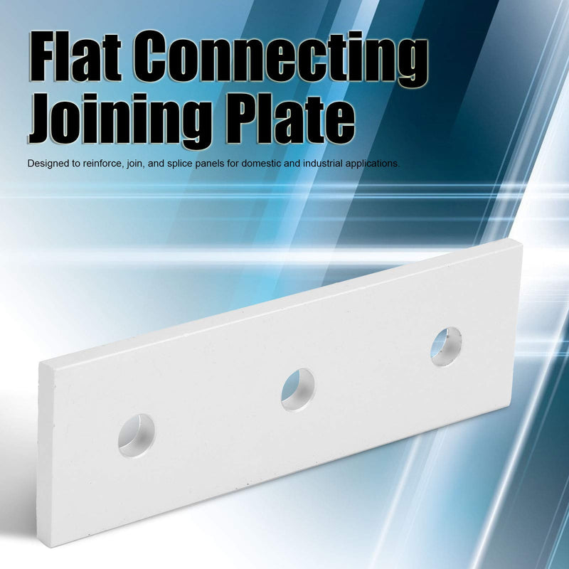10pcs Flat Mending Plates, Straight Braces Aluminum Heavy Duty Mending Joining Plates Repair Fixing Bracket Connector(3030?3 Hole) 3030‑3 Hole