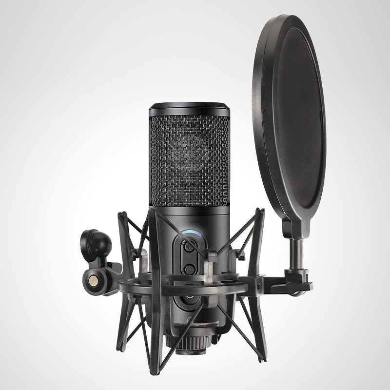 [AUSTRALIA] - ATR2500X Shock Mount with Pop Filter, Windscreen and Shockmount to Reduce Vibration Noise Matching Mic Boom Arm Stand for Audio-Technica ATR 2500X and ATR2500 USB Condenser Microphone by YOUSHARES 