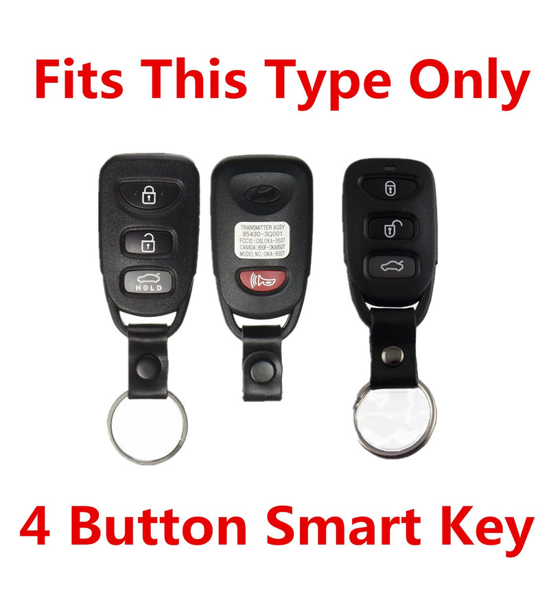 Rpkey Silicone Keyless Entry Remote Control Key Fob Cover Case protector Replacement Fit For Hyundai Accent Elantra Sonata Kia Optima Rondo Spectra 95430-2G202 95430-3X500 95430-3K200