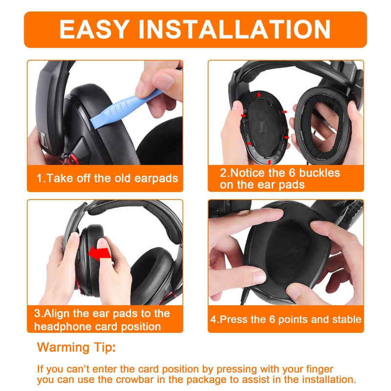 [AUSTRALIA] - Replacement Ear Pads for GSP 600, Ear Cushions Covers Repair Parts Compatible with GSP 670, GSP 500 Gaming Headphones Headset, Easy Installation and Noise Isolation 