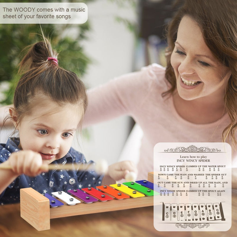 AGREATLIFE Wooden Xylophone for Kids | Child-Safe Kids Xylophone That Produces Harmonious Sound with Printed Songbook - Well Crafted Package for The Classic Xylophone Designed for Presents