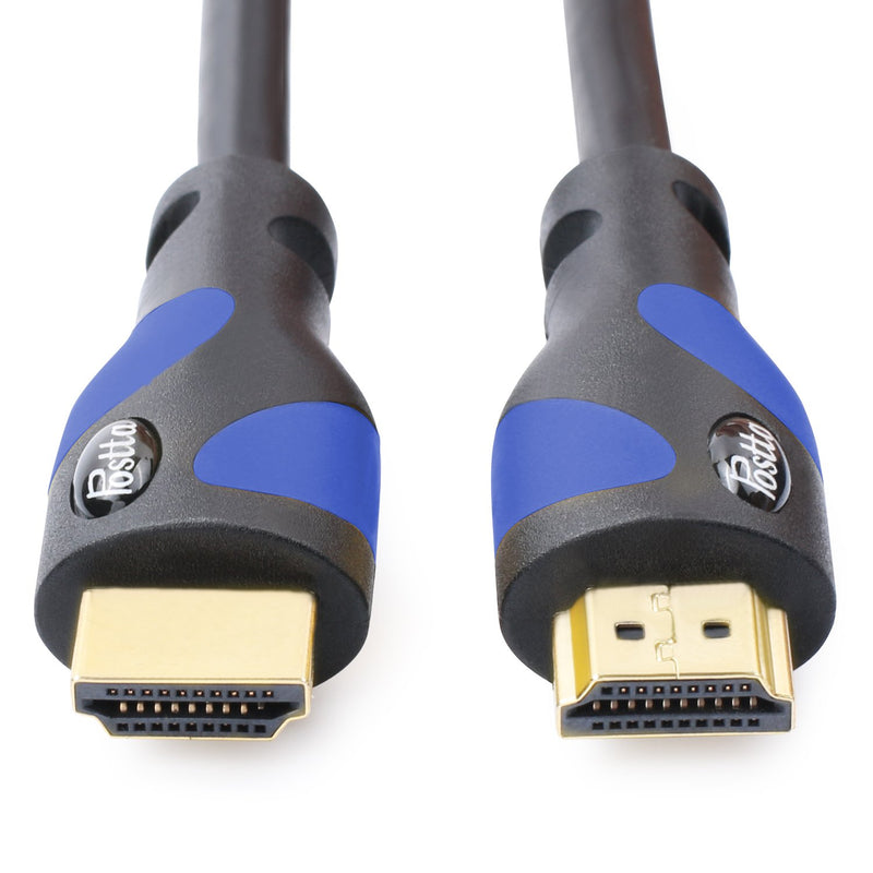 [AUSTRALIA] - Postta HDMI Cable(30 Feet) Ultra HDMI 2.0V Cable with 2 Piece Cable Ties+2 Piece HDMI Adapters Support 4K 2160P,1080P,3D,Audio Return and Ethernet 30FT Blue 