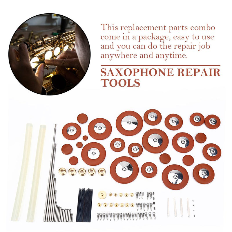 Dilwe Alto Saxophone Repair Tools, Alto Sax Musical Instrument Screws Pad Nut DIY Accessories