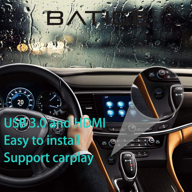 BATIGE USB 3.0 & HDMI to HDMI + USB3.0 AUX Extension Dash Panel Waterproof Car Flush Mount Cable for Car Boat and Motorcycle (6ft) 6ft