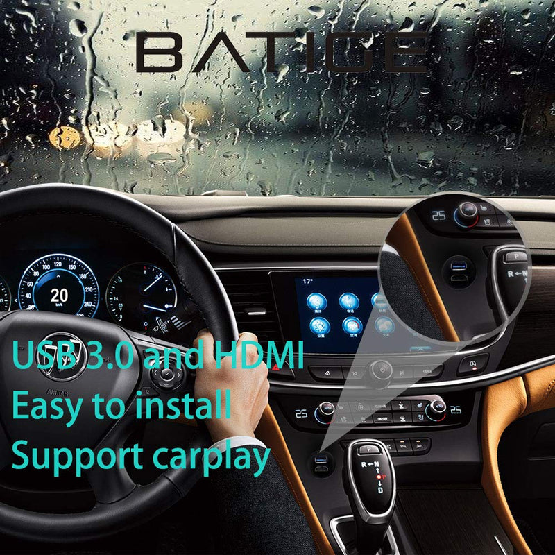 BATIGE USB 3.0 & HDMI to HDMI + USB3.0 AUX Extension Dash Panel Waterproof Car Flush Mount Cable for Car Boat and Motorcycle - 3ft