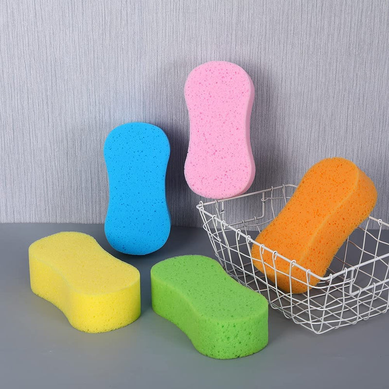 Car Wash Sponges, 3 Pack Extra Thick Large Colorful Cleaning Sponge Multi-Purpose for Bathroom Kitchen Bike Boat (Random 3-Color Mix) Random 3-color Mix