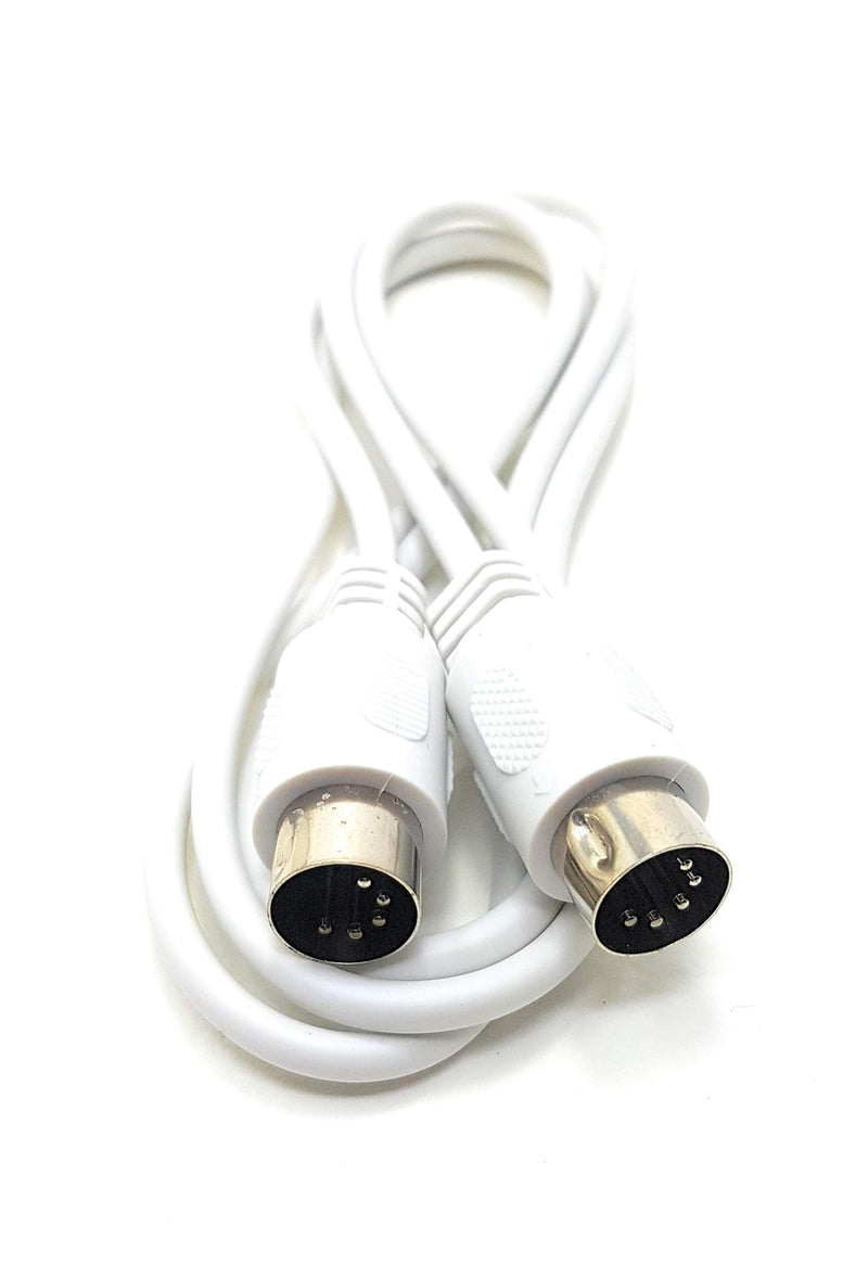 MainCore 1.2m 4 Core Midi Screened 5 Pin Din To 5 Pin Cable Lead for Connecting Synths, Keyboards, Sequencers, Computers, Tone Generators, Drum Machines, Effects Processors, etc.