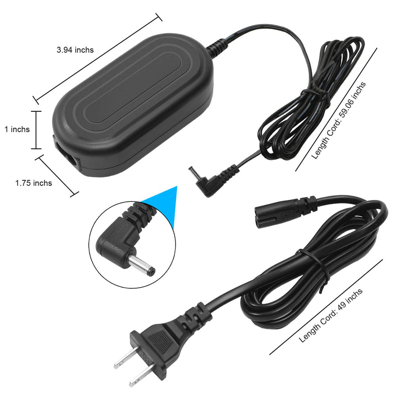 ACK-E8 AC Power Adapter Supply Wmythk DR-E8 DC Coupler Charger kit for Canon EOS Rebel T5i, T4i, T3i, T2i, 700D, 650D, 600D, 550D, Kiss X6, Kiss X5, Kiss X4 DSLR Cameras, Replacement of LP-E8 Battery