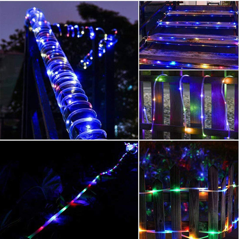 [AUSTRALIA] - SEMILITS LED Rope Lights 33ft Battery Operated String Lights 8 Mode Waterproof with Remote Timer Fairy Lights for Room Girls Bedroom Easter Party Christmas Decorations Multicolor Multi Color - Battery Operated 