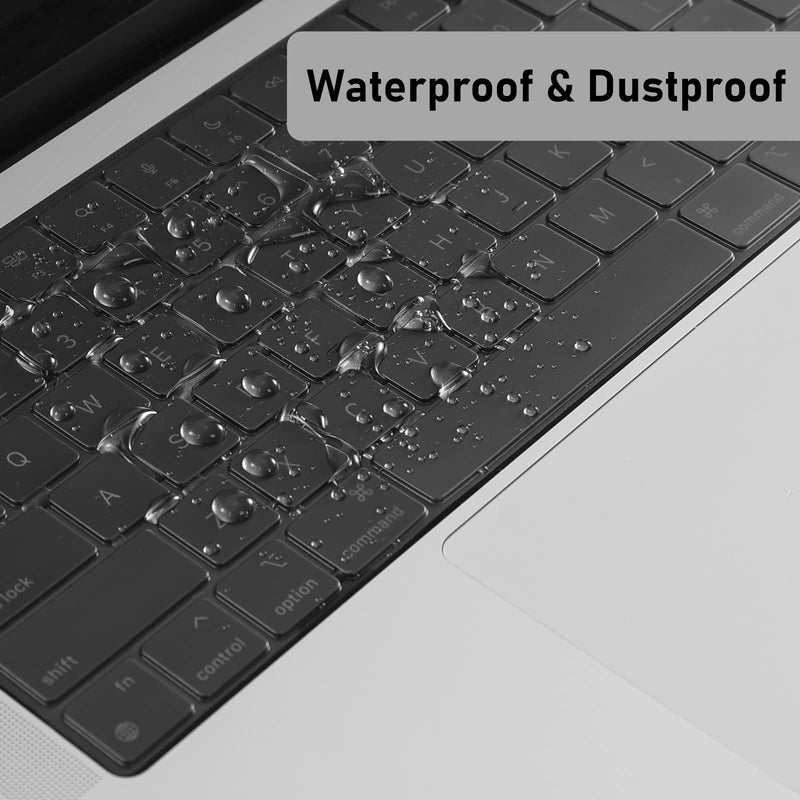 EooCoo Premium Keyboard Cover Skin Ultra Thin for 2023 MacBook Air 15" M2 (A2941), 2022 MacBook Air 13.6" M2 (A2681), 2023-2021 MacBook Pro 14" 16" M2 M1 (A2779 A2442 A2780 A2485), US Layout, Tinted for Air 15"/ Air 13.6" / Pro14" / Pro16"