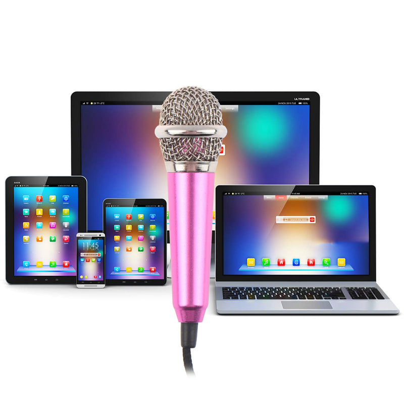 4Pcs Mini Microphone with Omnidirectional Stereo Mic for Voice Recording, Portable Microphone Chatting and Singing on Apple Phone, Android