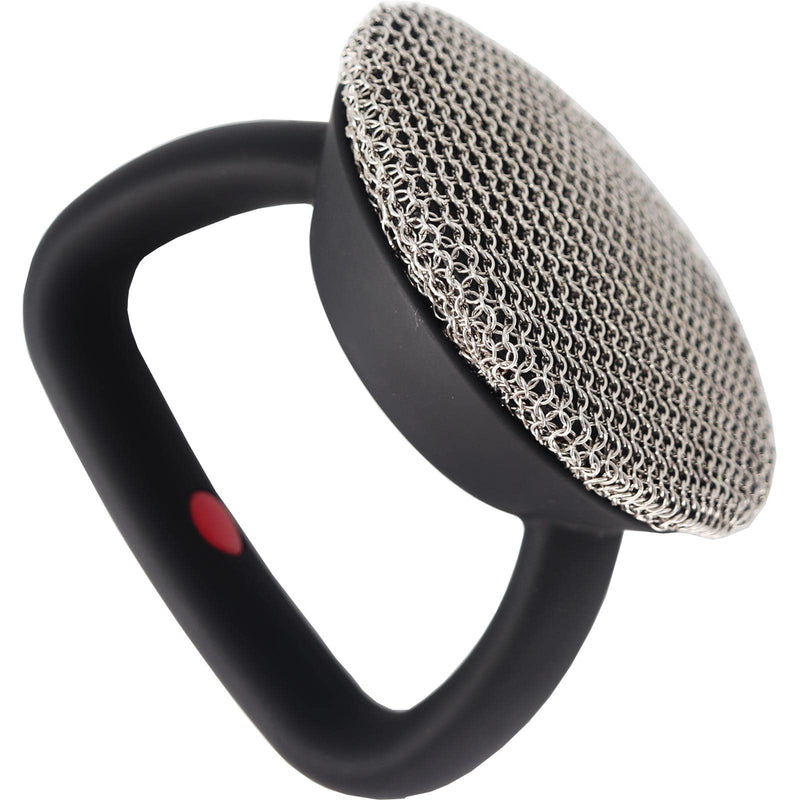 FFfeily Cast Iron Cleaner Chainmail Scrubber 316 Stainless Chainmail Cleaner Scrubber with Handle Metal Scrub Brush for Cast Iron Skillet Cleaner Brush Stainless Steel Small Rings